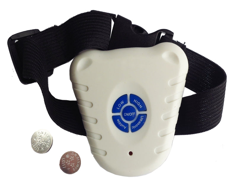 [Australia] - PET LIFE Aniti-Shock Waterproof Safe Anti-Bark Training Collar Trainer, White 