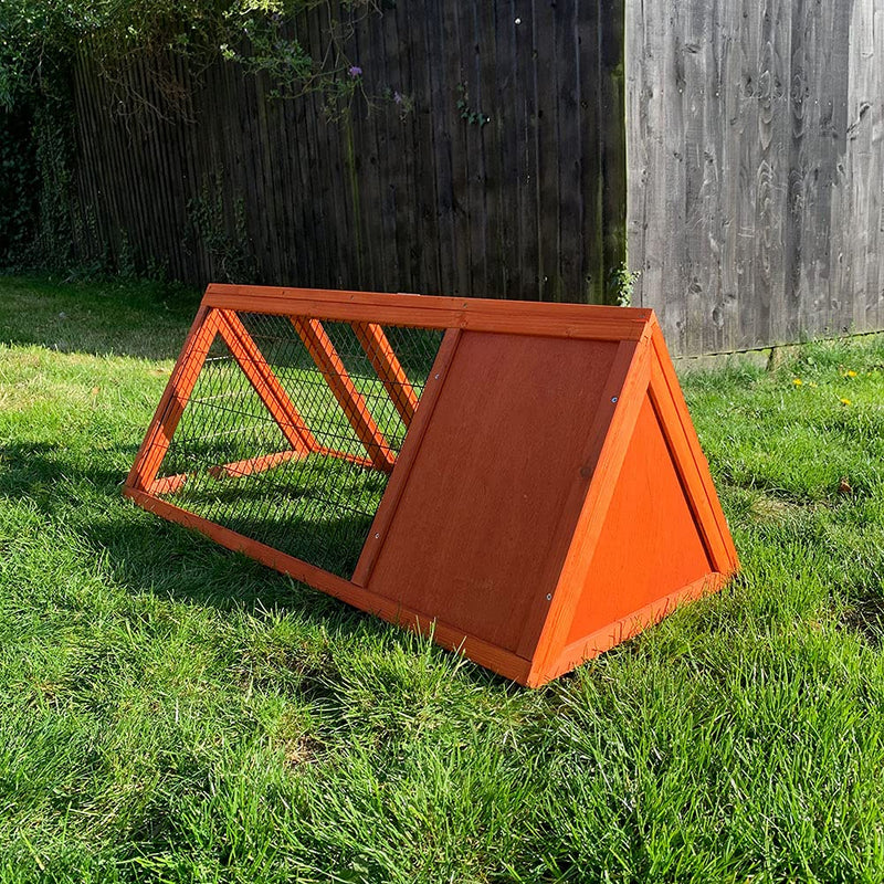 Bunny Business Pet Supplies Apex Run with Enclosure Rabbit/Guinea Run Hutch Hutches, 4ft Triangular Runs (RED-HVY) - PawsPlanet Australia