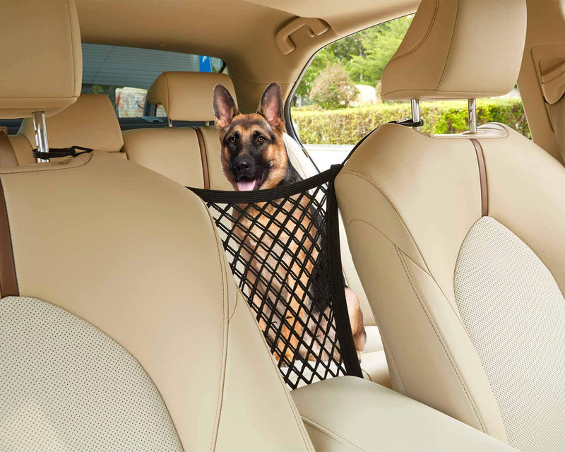 [Australia] - uvome Car Dog Barrier Vehicle Back Seat Net Organizer Auto Storage Mesh Universal Obstacle Children Kids Disturb Stopper 2 Layer 