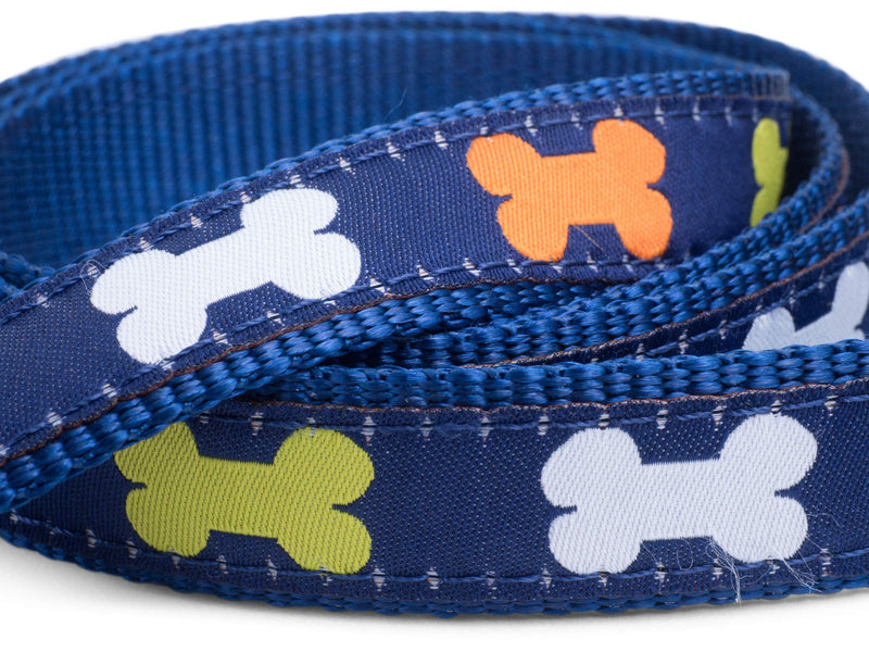 Petface Multi Bones Print Dog Lead, Small blue - PawsPlanet Australia