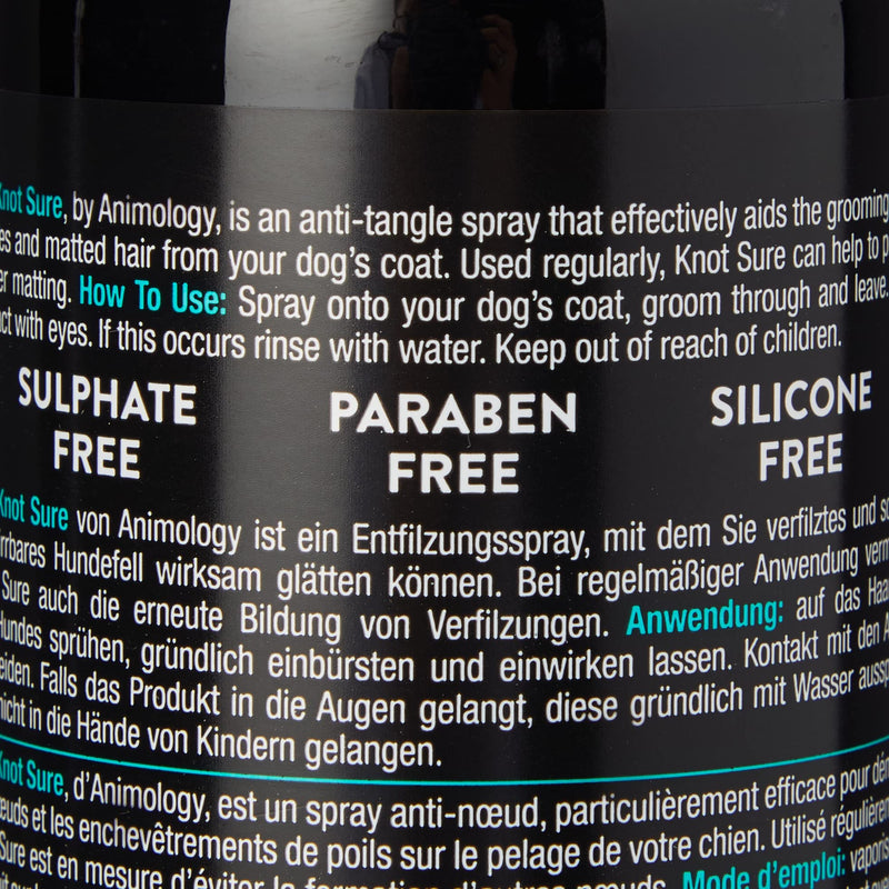 ANIMOLOGY Knot Sure Detangle Spray  250 ml Detangling Spray with Vitamins and Conditioners or Easy Grooming Dog Coat  Mild, Balanced PH Formula 250 ml (Pack of 1) - PawsPlanet Australia