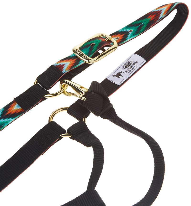 Weaver Leather Adjustable Patterned Nylon Horse Halter Average Horse Black/Multi Chevron - PawsPlanet Australia