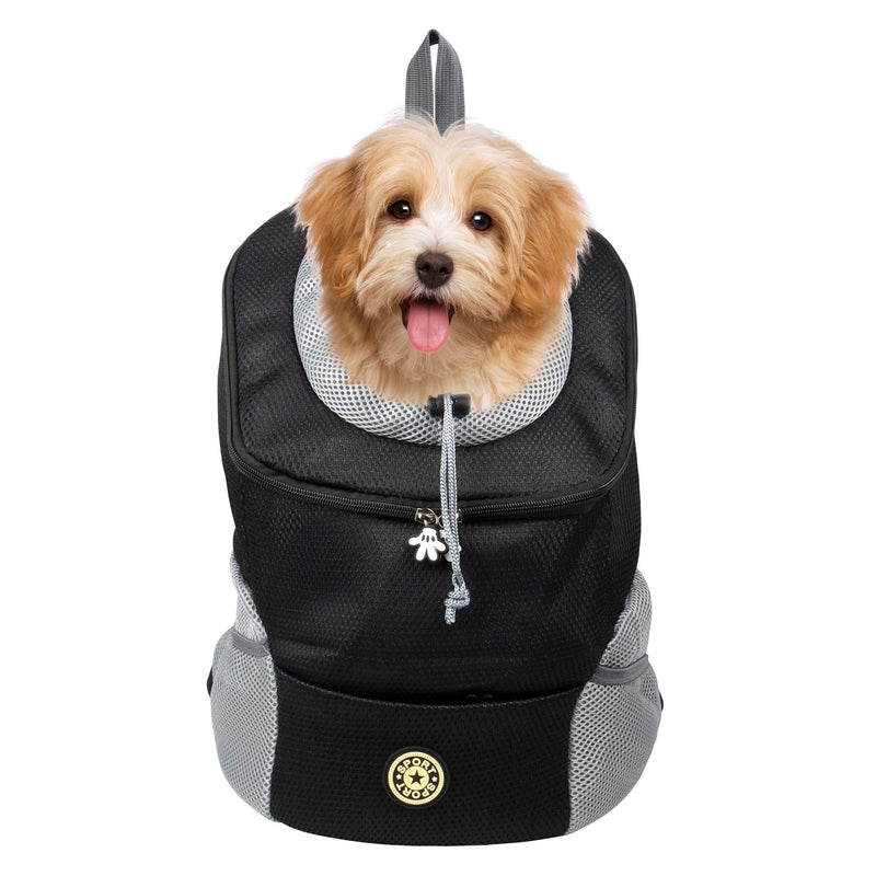 DesignSter Dog Carrier Backpack, Portable and Comfortable Pet Carrier, Breathable Double Shoulder Dog Pet Bags Backpack, Travelling Pet Holder Bag for Biking, Hiking, Trip, Shopping (S) S - PawsPlanet Australia