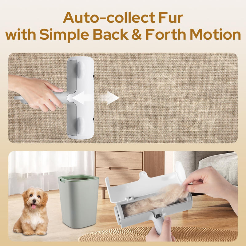 Zivacate pet hair remover lint roller, [Ergonomic handle & self-cleaning] lint roller for dog hair and cat hair, reusable lint rollers for furniture, couch, carpet - PawsPlanet Australia