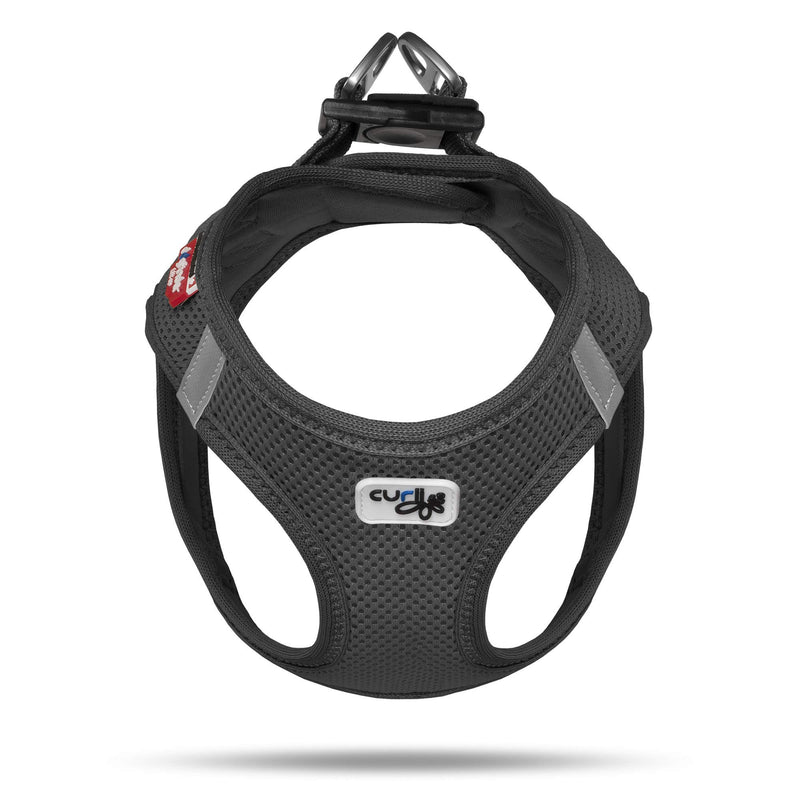 [Australia] - Curli Vest Harness Air-Mesh Dog Harness Pet Vest No-Pull Step-in Harness with Padded Vest Black S 