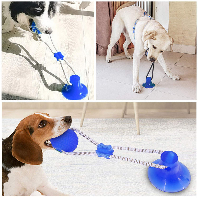 Suction Cup Dog Toy, Multifunction Pet Molar Bite Toy with Strong Rope and Powerful Suction Cup for Tug and Chewing, Helps Clean Teeth - PawsPlanet Australia