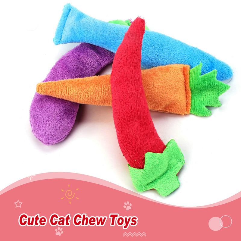 Legendog 4PCS Catnip Toys for Cats, Original 100% Catnip Filled Kitten Toys, Cute Cat Toys Set - PawsPlanet Australia