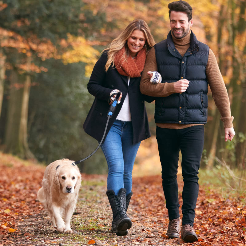 MoYouno 8M Long Retractable Dog Lead, Extendable Dog Lead, 8m, High-End Pet Lead Automatic Extendable Dog Training Lead up to 50kg for Small, Medium and Large Dogs (Blue) Blue - PawsPlanet Australia