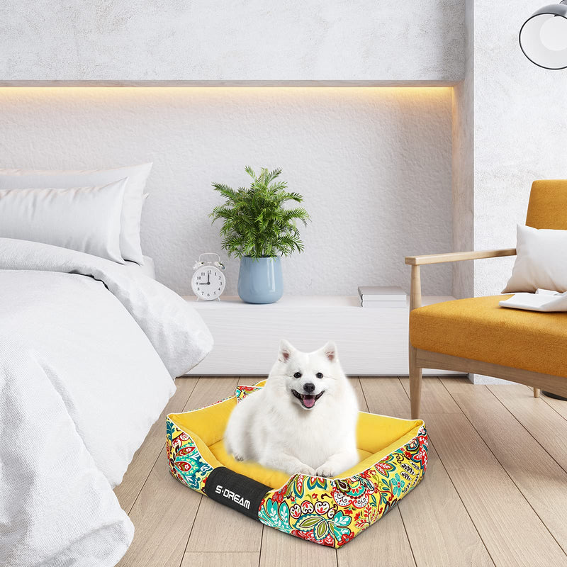 Cat and Dog pet Bed Removable and Washable pet Bed Creative pet Mattress pet Sofa Soft Thick Breathable Dog Sofa Bed Suitable for Large, Medium and Small Dogs Rectangular Sofa pet Bed (Small) - PawsPlanet Australia