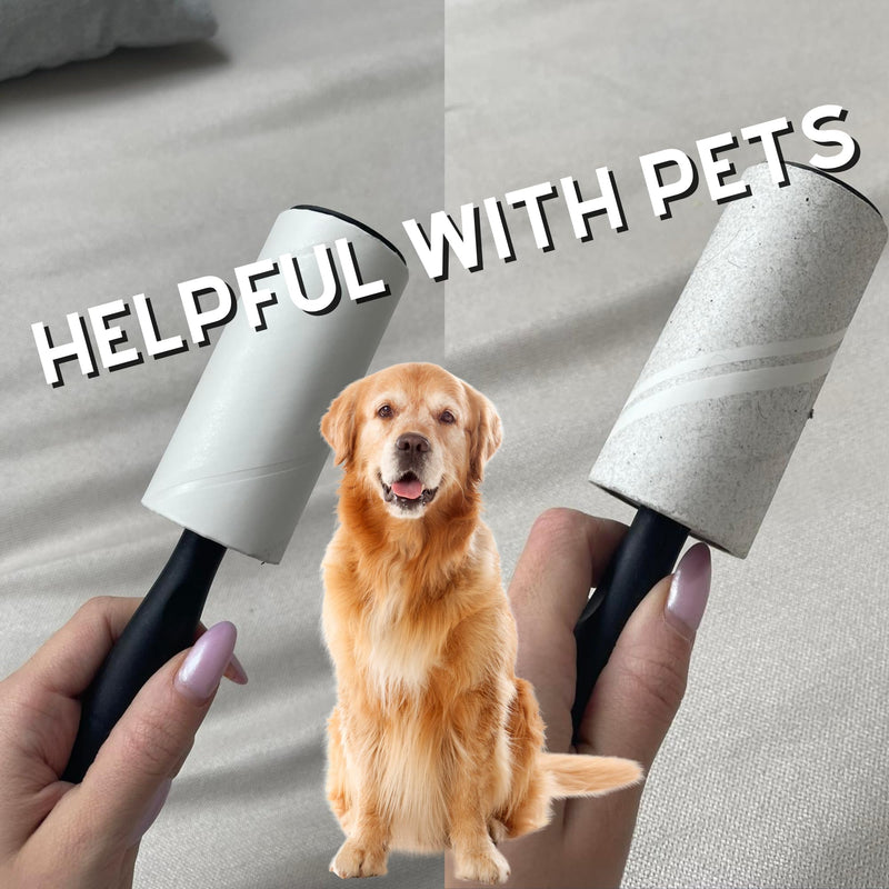 SMART Clean lint roller | for removing dust, hair and lint - ergonomic and elegant handle - easy to use (1 piece + 120 sheets) 1 piece + 120 sheets - PawsPlanet Australia