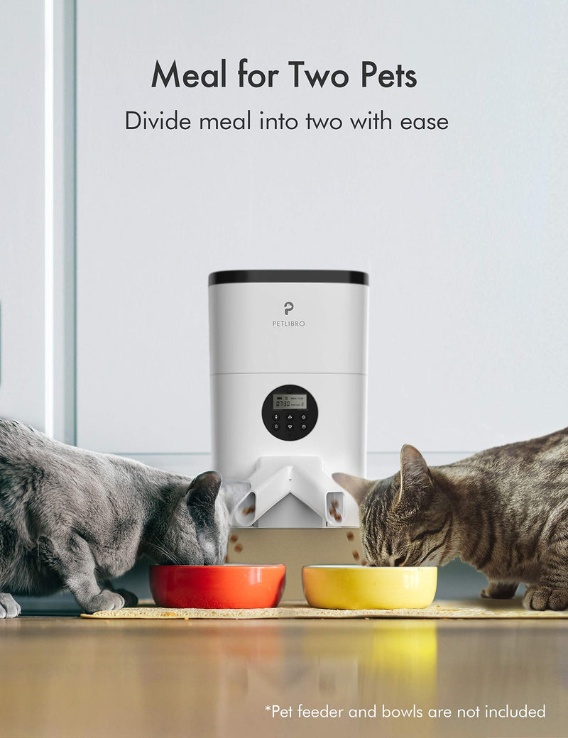 PETLIBRO Two-Way Pet Meal Splitter, Multiple Cat Feeder Accessories for Two Cats or Dogs, Same Time Feeding Food Dispenser Suitable for Automatic Cat Feeder Model PLAF001, PLAF101,PLAF002 - PawsPlanet Australia