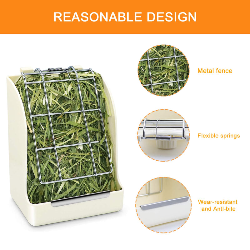 Rabbit Hay Feeder/Rack Keep Grass Clean & Fresh, Less Waste, Fit for Rabbits/Guinea Pig/Chinchilla and Other Small Animals by TOMOON 1pack - PawsPlanet Australia
