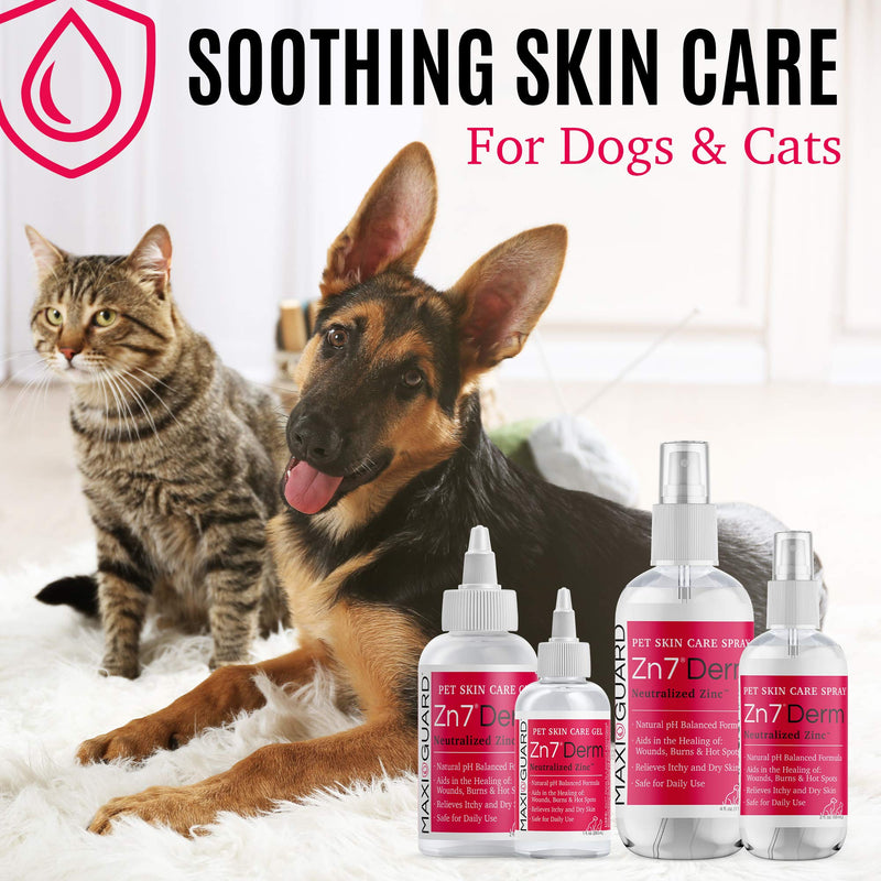 [Australia] - MAXIGUARD Pet Skin Care Gel Zn7 Derm with Neutralized Zinc for Dogs, Cats, Bovine, Exotics and Companion Animals 1oz 