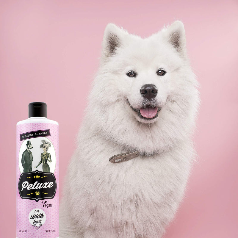 Petuxe Vegan Shampoo for Dogs and Pets, White Hair - 500ml - PawsPlanet Australia