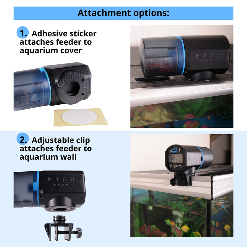 FISHNOSH Automatic Fish Feeder for Aquarium - New Generation 2022, Auto Food Dispenser with Timer for Small Tank, Big Aquariums & Pond - Battery-Operated Feeders for Goldfish, Koi, & More on Weekend - PawsPlanet Australia