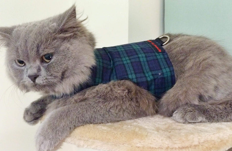 Mynwood Cat Jacket/Harness Black Watch Tartan Kitten up to 8month - PawsPlanet Australia