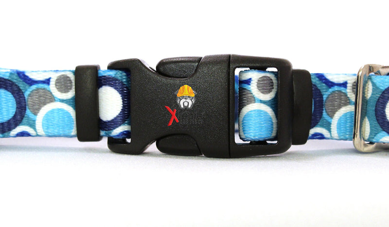 [Australia] - All Electric Dog Fence Collar Compatible Tough and Rugged Replacement Strap - Blue Bubbles | Medium 13" to 18" Neck (Also Compatible with Other Brands of Underground Dog Fence Collars) 