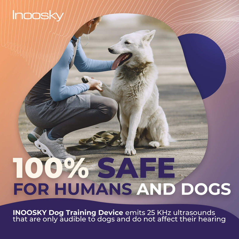 Inoosky Dog Barking Deterrent, Handheld Ultrasonic Dog Trainer - Stop Barking Devices Black - PawsPlanet Australia