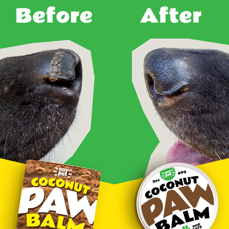 [Australia] - YAY PET Dog Paw Balm Wax Soother & Moisturizer Cream with Natural Food-Grade Coconut Oil, Organic Shea Butter & Beeswax - 2 oz - Healing Protector for Cracked Dog Paws, Snout & Elbows 