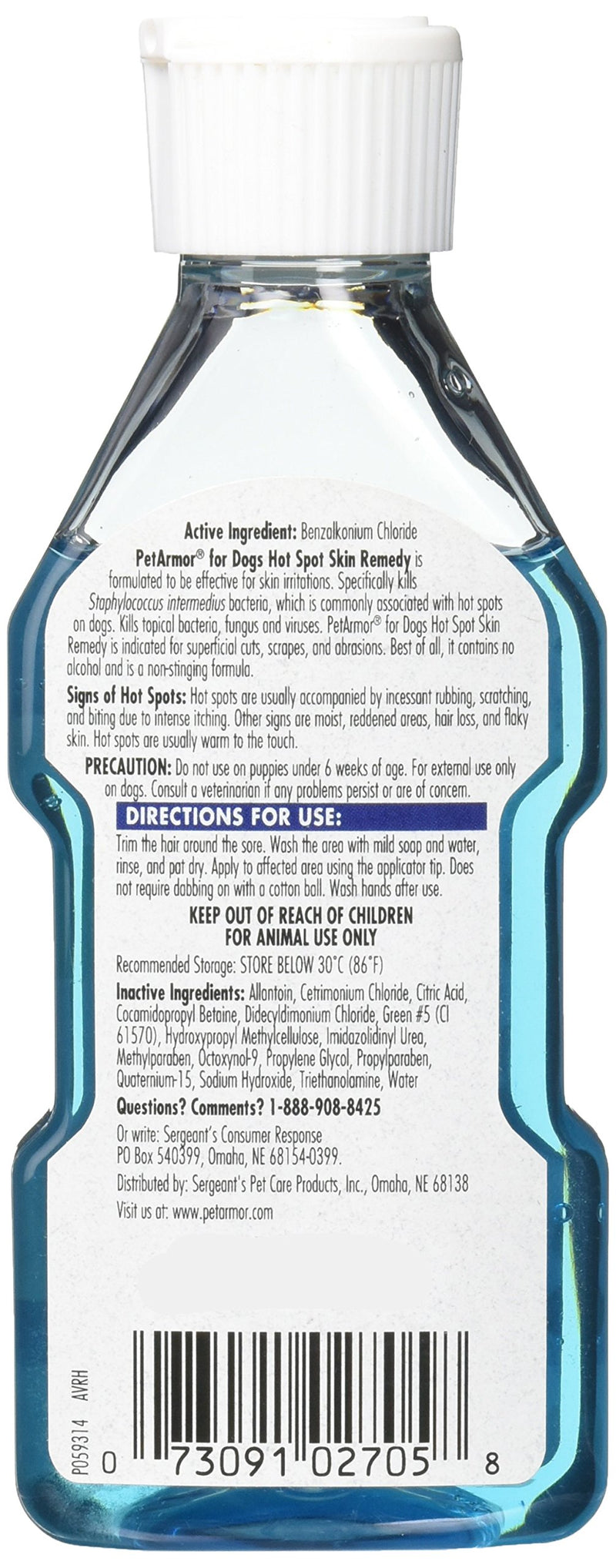 PetArmor Hot Spot Skin Remedy for Dogs, 4 oz - PawsPlanet Australia