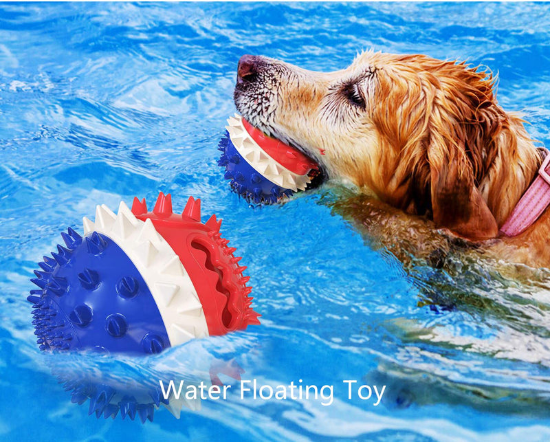 Dog Chew Toys for Aggressive Chewers, Rope Suction Cup Tug of War Toy, Toothbrush Molar Bite, Squeaky Ball, Dog Puzzle Teeth Cleaning and Food Dispensing for Small Medium and Large Dogs America blue 1 suction cup 1 ball - PawsPlanet Australia