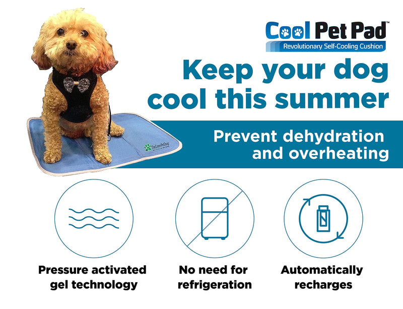 TheGreenPetShop Dog Cooling Mat – Gel Self Cooling Mat for Dogs – The Must-Have Cool Pet Pad for Hot Summer Weather – Patented Pressure Activated Pet Cooling Pad, No Water or Electricity Needed S - PawsPlanet Australia