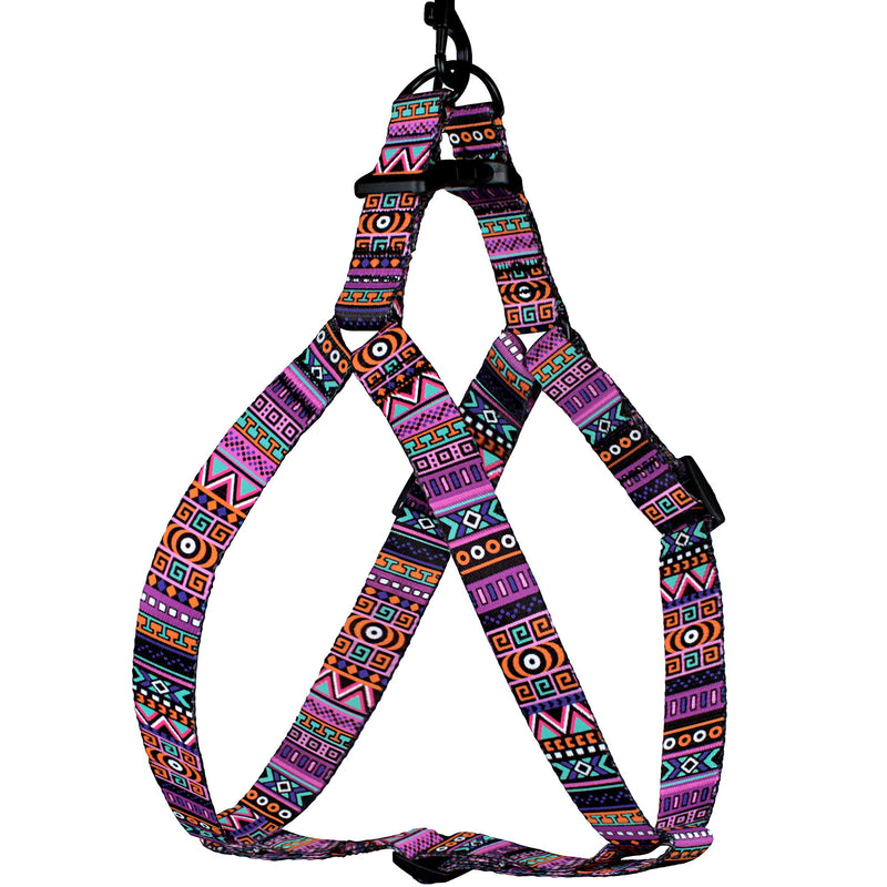 [Australia] - CollarDirect Tribal Dog Harness Adjustable Nylon Step in Aztec Print Pet Harnesses for Small Medium Large Puppy Vest Outdoor Walking Pattern 2 