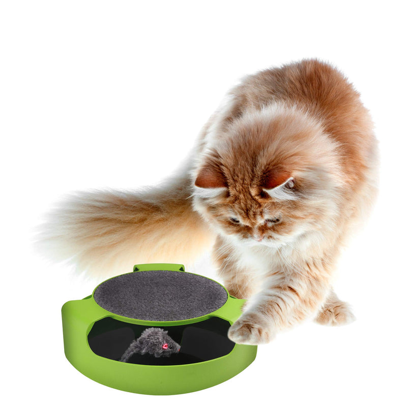 [Australia] - Pets First CAT TOYS Interactive Toys For Cats. Cat Ball Bell Toy|Electric Smart Spinning Feather Cat Toy|Punching Ball Scratching Cat Board| Cat Scratcher Spinning Mouse Toy Exercise for Cats/Kitten 