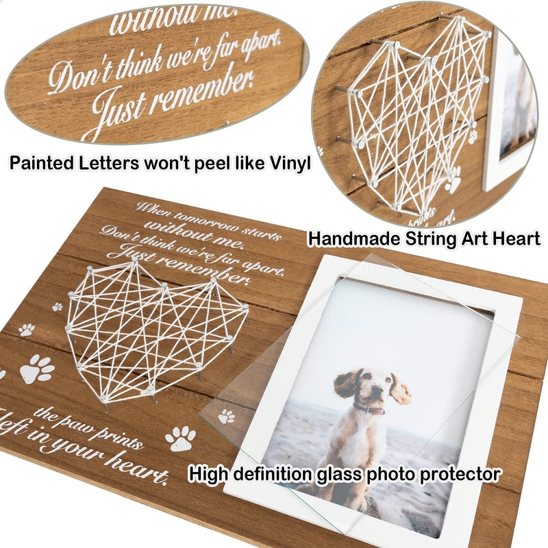 Pet Memorial Gifts, Pet Loss Memorial Frame Leave Paw Prints on our Hearts, Paw Prints Sympathy Frame Gift for Loss of Dog and Cat #01 Paw Prints Photo Frame - PawsPlanet Australia