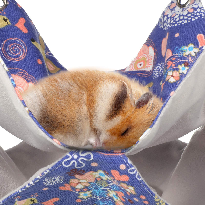 2 Pieces Small Animal Hanging Hammock Guinea Pig Hammock Toy Small Pet Swinging Bed Ferret Sleep Nap Sack Cage for Flying Squirrel Ferret Rat Hamster Parrot Rat Guinea Pig Mice Chinchilla - PawsPlanet Australia