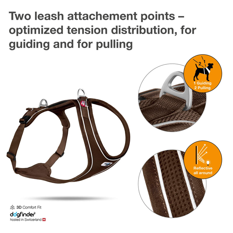 Curli Belka Comfort Harness Brown L - PawsPlanet Australia