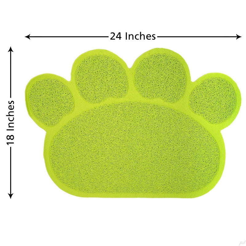 EONHUAYU Pet Food Mats, Cat Mat PVC Mat Waterproof Non-slip Pet Feeding Mat Pet Bowl Mat (Green) - PawsPlanet Australia