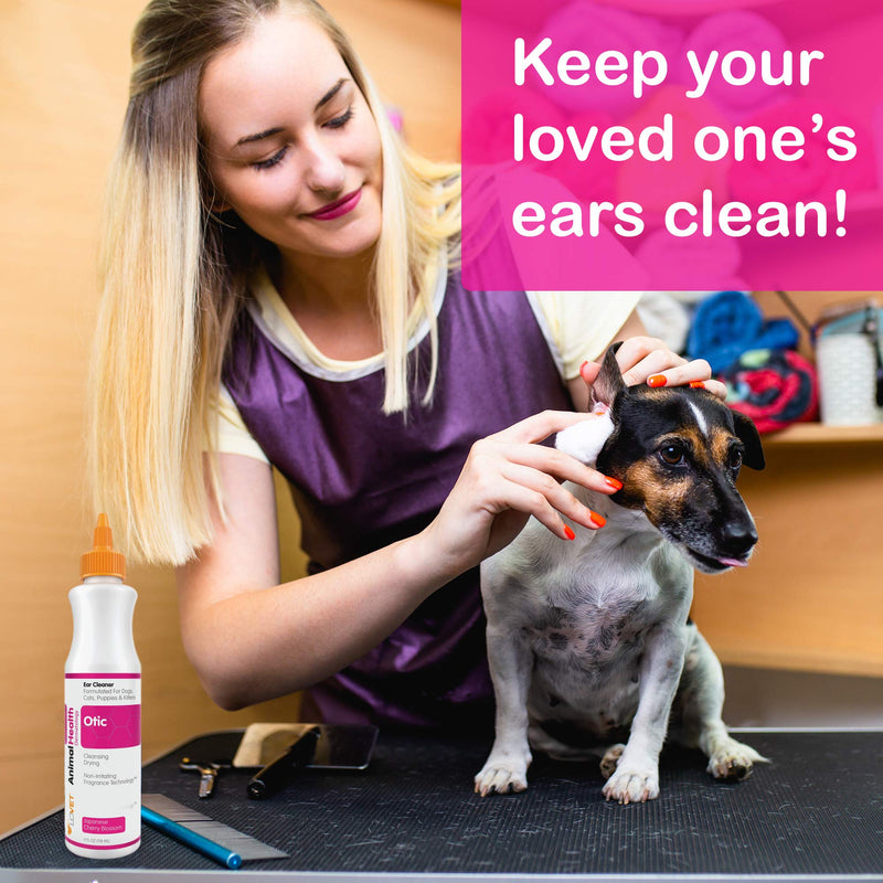 Lovet Pet Ear Cleaner | Otic Dog and Cat Ear Cleaner Solution | Ear Wash That Treats Infection, Itching and Mites 8oz - PawsPlanet Australia