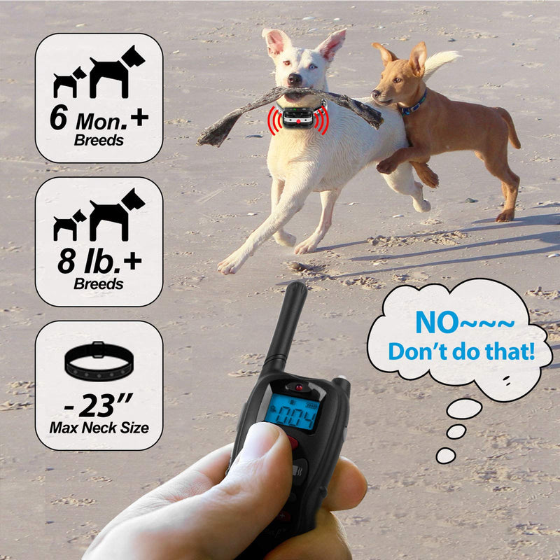 LumoLeaf Dog Training Collar, Waterproof USB Rechargeable Dog Remote Trainer with Double Vibration and Beep Mode for Home Training Use, 500 Yards Range. (P11 Vibration) P11 Vibration - PawsPlanet Australia