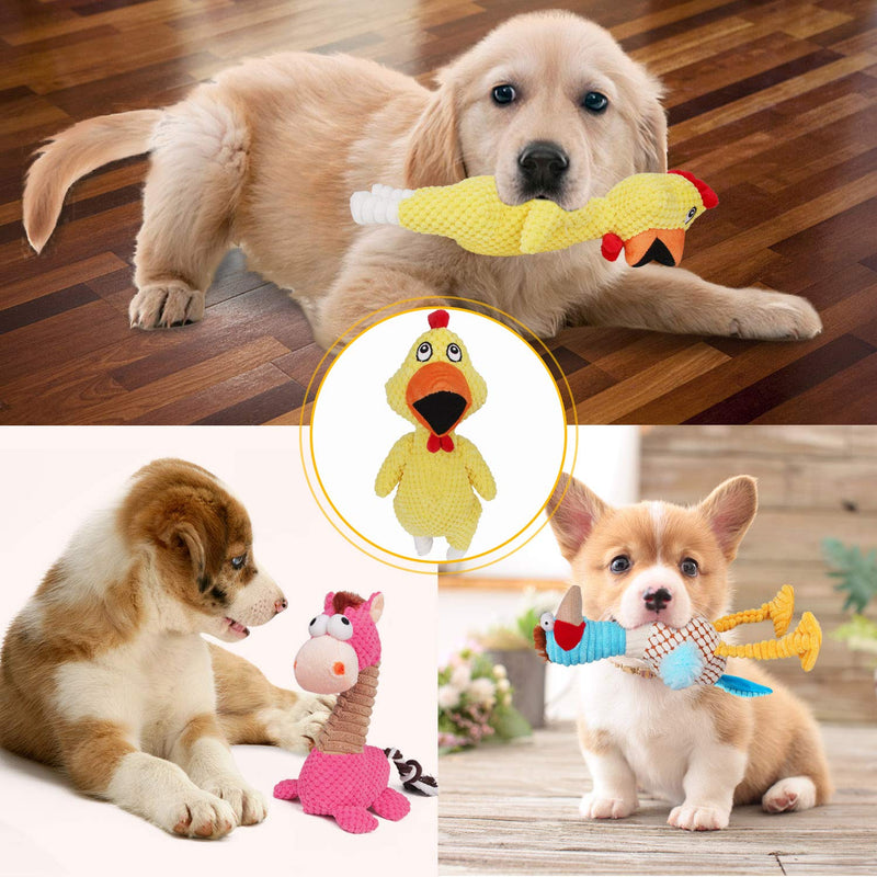 Squeaky Dog Toys Set for Dogs, Dog Tug Toys Pack Chew Teething Toys Set - Pet Toys for Medium Large Dog Breeds - PawsPlanet Australia