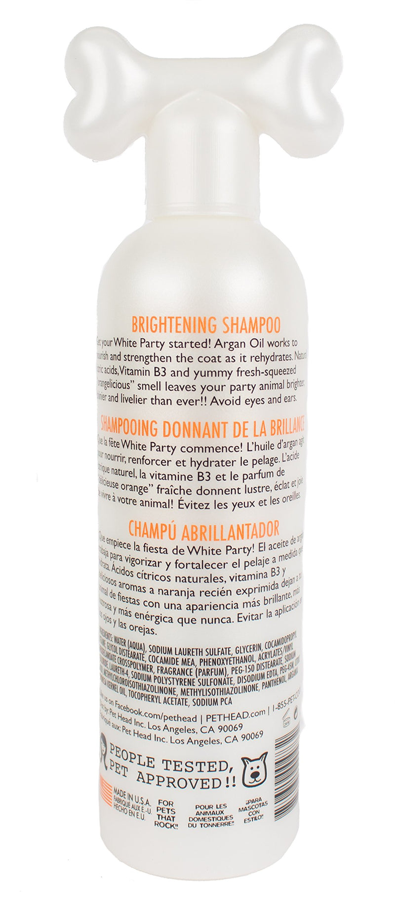 White Party Brightening Shampoo, 12oz Orangelicious - PawsPlanet Australia