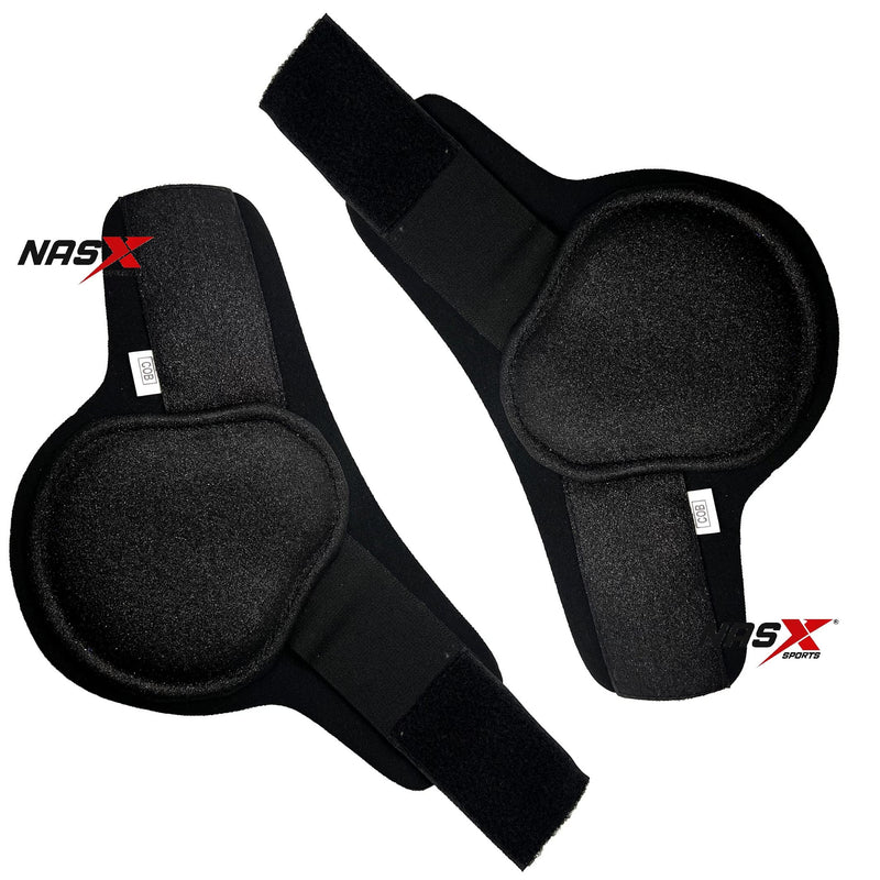 NASX Sports 4 Pc Glitter Tendon Fetlock Boots Horse Jumping Protection Riding Neoprene (COB, Black) COB - PawsPlanet Australia