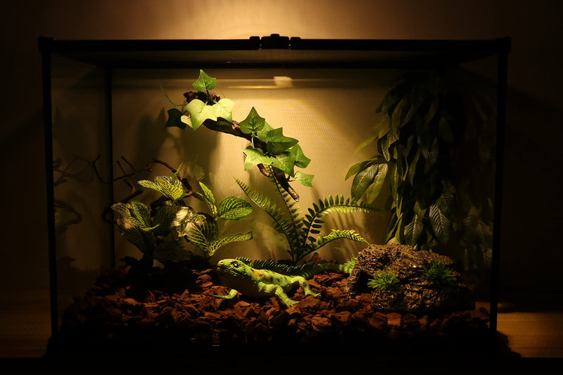 AQUA KT Reptile Terrarium Forest Tree with Plant Leaves for Amphibian Habitat Décor Lizard Snake Turtle Supplies - PawsPlanet Australia