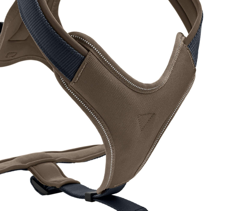 HUNTER Harness Neopren L 60-76 cm, 20 mm Nylon navy/Neoprene walnut Large - PawsPlanet Australia