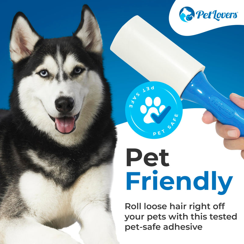 PetLovers Extra Sticky Lint Roller Mega Value Set 450 Sheets for Pet Hair Removal, Dog and Cat Lint Removal 5 Pieces Pack of 5 - PawsPlanet Australia