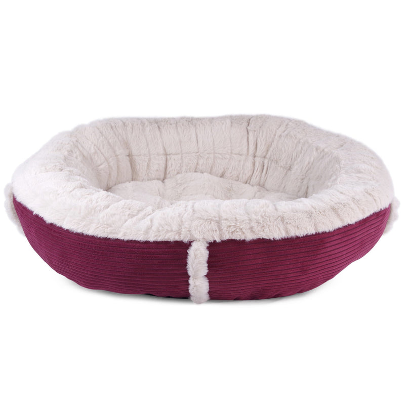 [Australia] - Cozy Cuddlerz C-01AS Burgundy Corduroy Cuddler Pet Bed, 22" x 7", Burgundy 