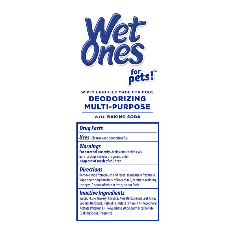 Wet Ones Deodorizing Multi-Purpose Dog Wipes 30 Count - 1 Pack - PawsPlanet Australia