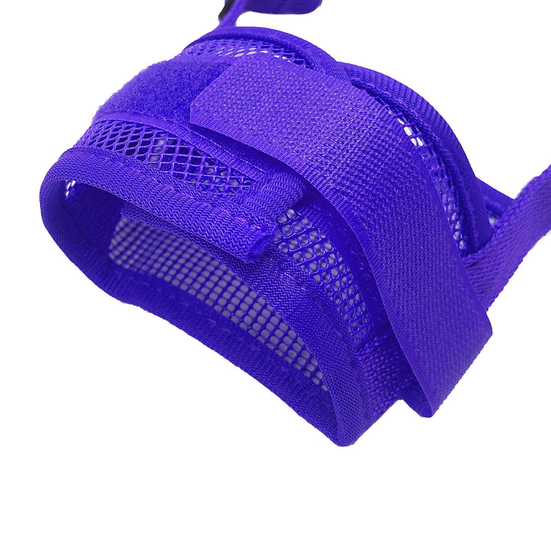 YAODHAOD Nylon Mesh Breathable Dog Mouth Cover, Quick Fit Dog Muzzle with Adjustable Straps，Pet Mouth Cover, to Prevent Biting and Screaming to Prevent Accidental Eating S blue - PawsPlanet Australia