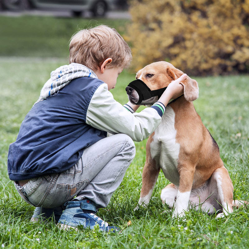 [Australia] - Weewooday 5 Pieces Dog Muzzles Suit Adjustable Pets Mouth Cover Anti-Biting Barking Muzzles Breathable and Drinkable Pet Muzzles for Small Medium Large Dog, 5 Sizes 