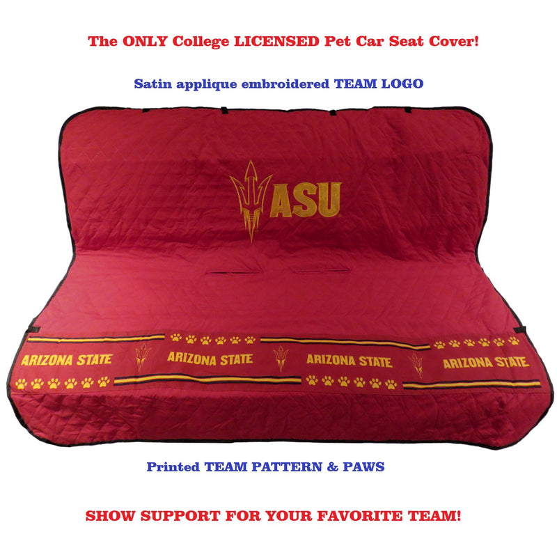 [Australia] - Pets First NCAA Collegiate PET Car Seat Cover - Available in 12 Teams Arizona State Sun Devils 