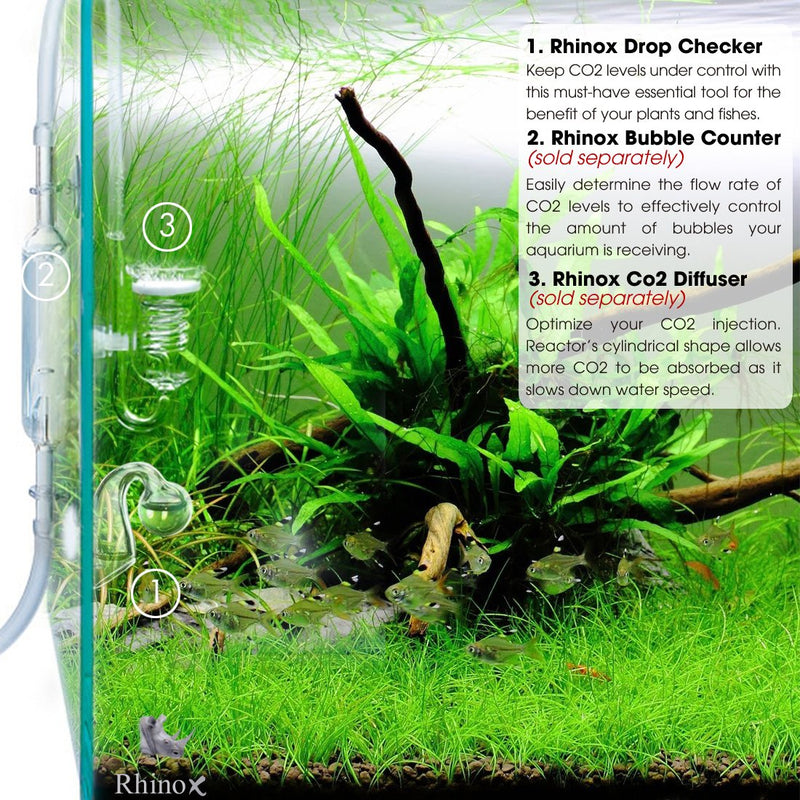 [Australia] - Glass Drop Checker Kit with pre-Mixed 4dKH & pH Reagent, 3-Minutes' Setup, 3 Seconds to Read Result,Fastest Way to Ensure Sufficient Co2 in Planted Aquarium & Color Change Reflects CO2 Level,1 Pack 