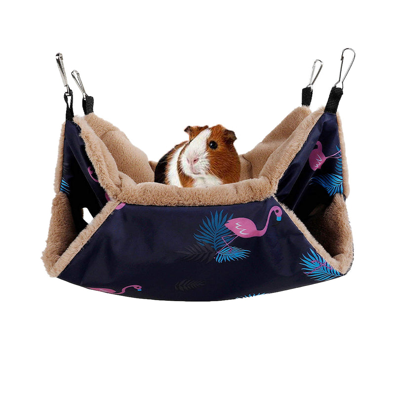 STTQYB Small Pet Cage Hammock, Hanging Bed for Small Animals Pet Cage Hammock Accessories Bedding for Chinchilla Parrot Sugar Glider Ferrets Rat Hamster Rat Playing Sleeping Flamingo - PawsPlanet Australia