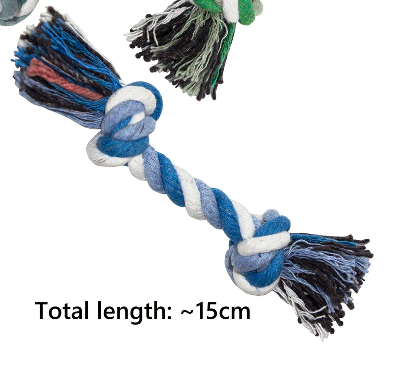 [Australia] - Puppy Rope Toys | Rope Toys for Small Dogs Cats | Durable Braided Cotton Pet Chew Rope Toys | Teeth Cleaning | Ideal for Entertainment and High Active Puppies Dogs Cats | Puppy Teething | Knots Dogs C 