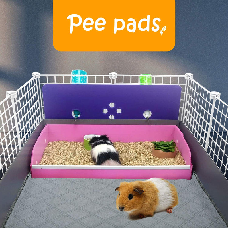 [Australia] - BWOGUE Guinea Pig Fleece Cage Liners, 2 Pack Washable Guinea Pig Pee Pads, Waterproof Reusable& Anti Slip Guinea Pig Bedding Super Absorbent Pee Pad for Small Animals 