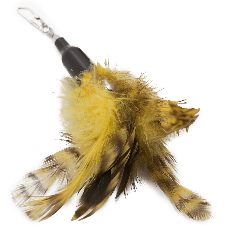 [Australia] - The Natural Pet Company Feather Wand Cat Toy (Includes 3X Feather Refills), These Natural Feathers are Guaranteed to Drive Your Cat Wild 